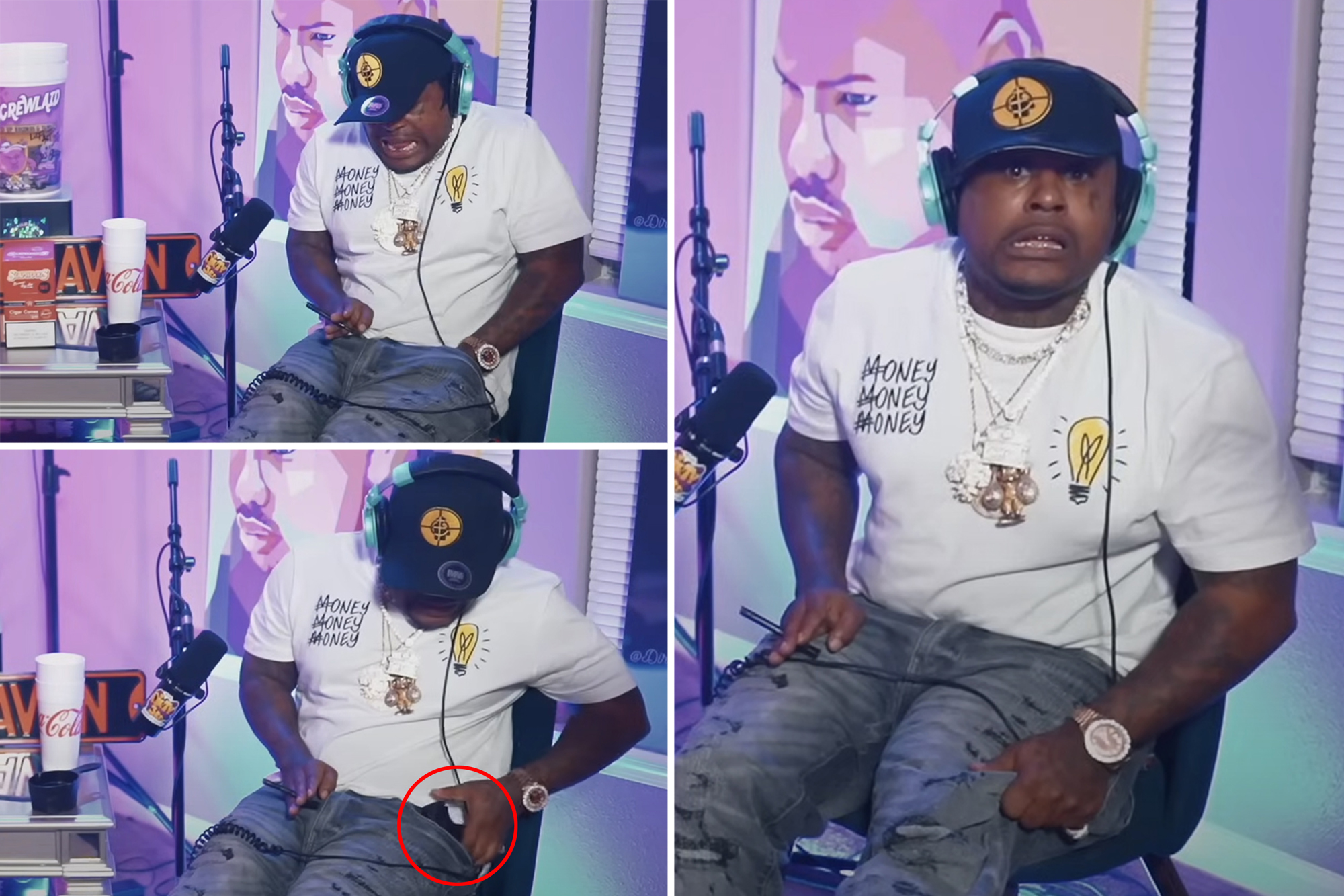 Too Low IQ: Texas rapper 2 Low accidentally fires a gun through his pants during a live interview