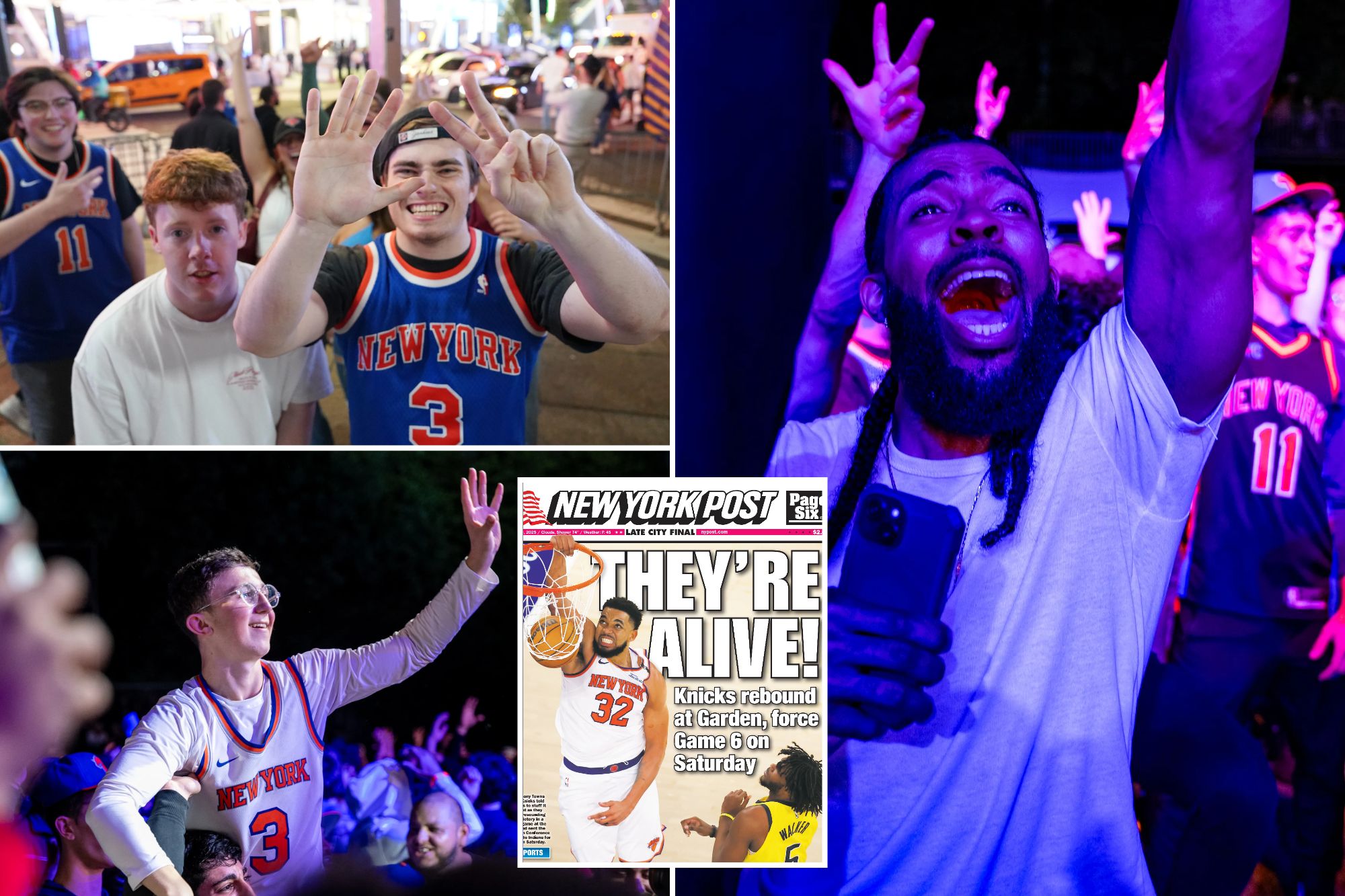 Knicks Fans Celebrate Outside Madison Square Garden Following Game 5 Victory