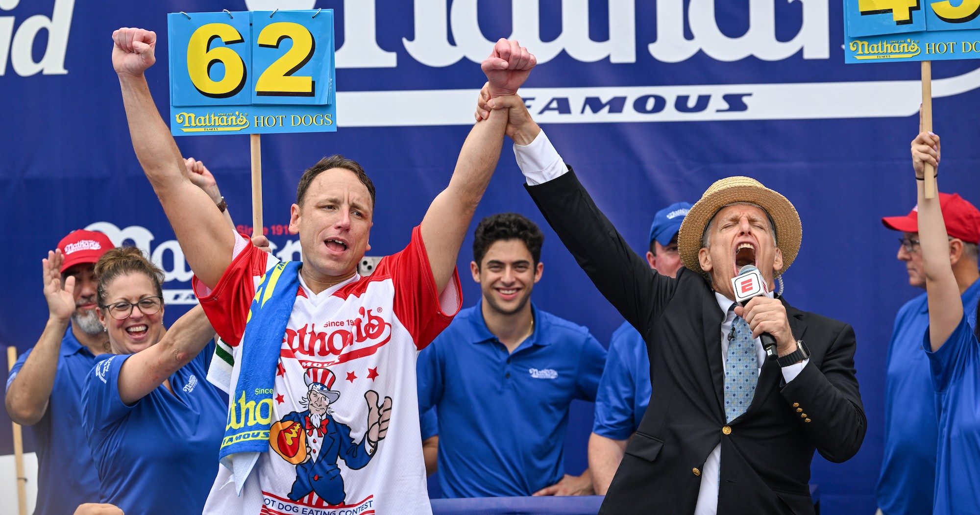 Joey Chestnut Returns to Nathan's Hot Dog Eating Contest