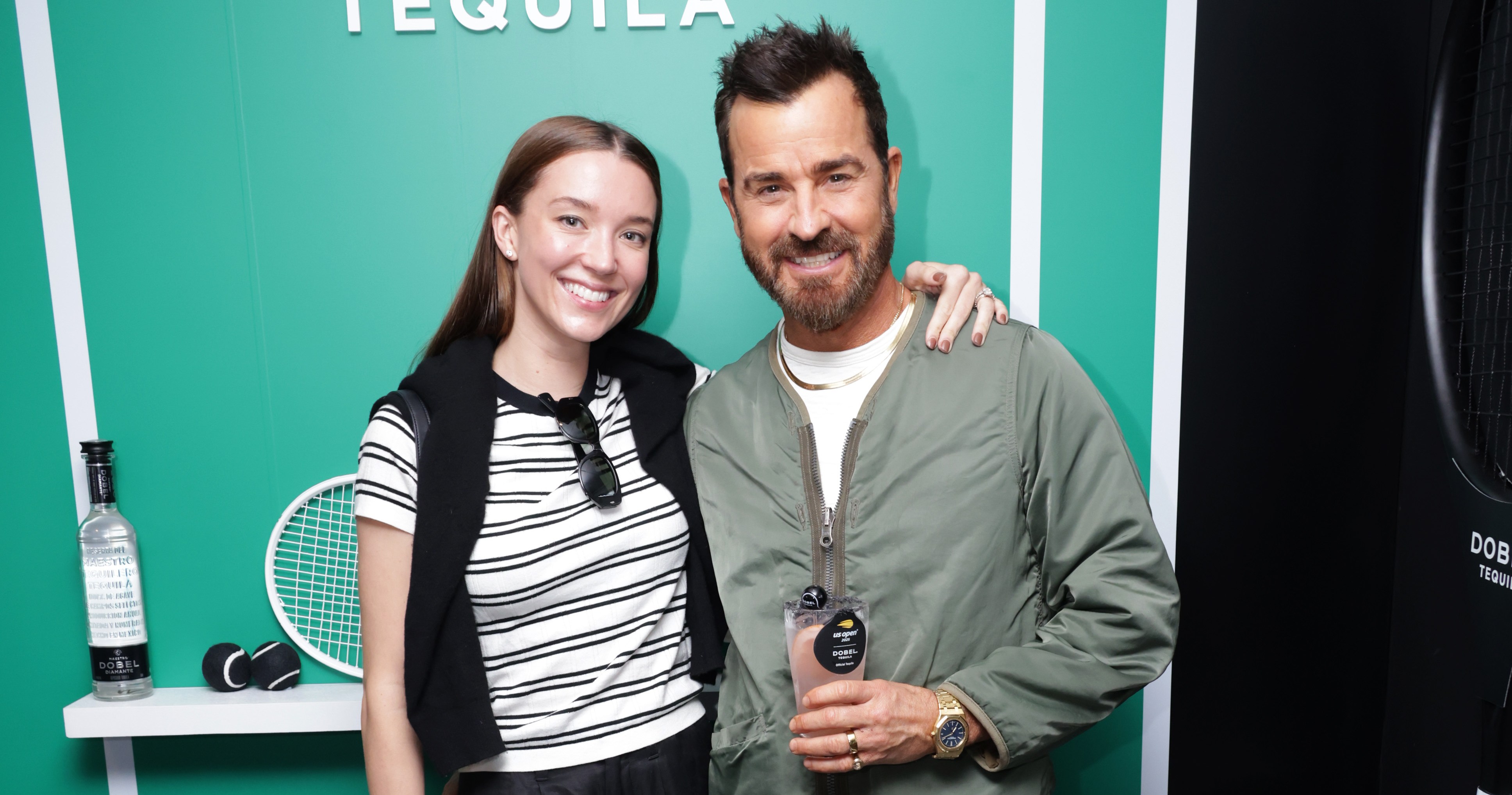 Justin Theroux and Nicole Brydon Bloom Celebrate Love at the U.S. Open