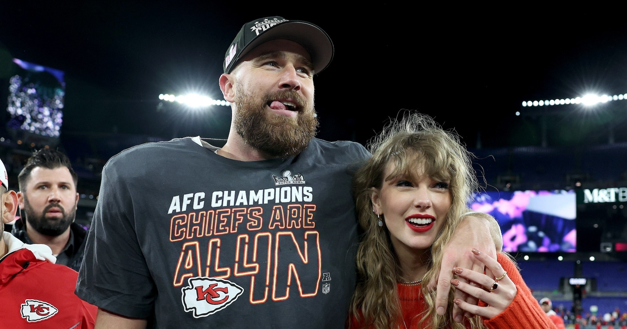 Taylor Swift Supports Travis Kelce at Chiefs Game Ahead of Album Release