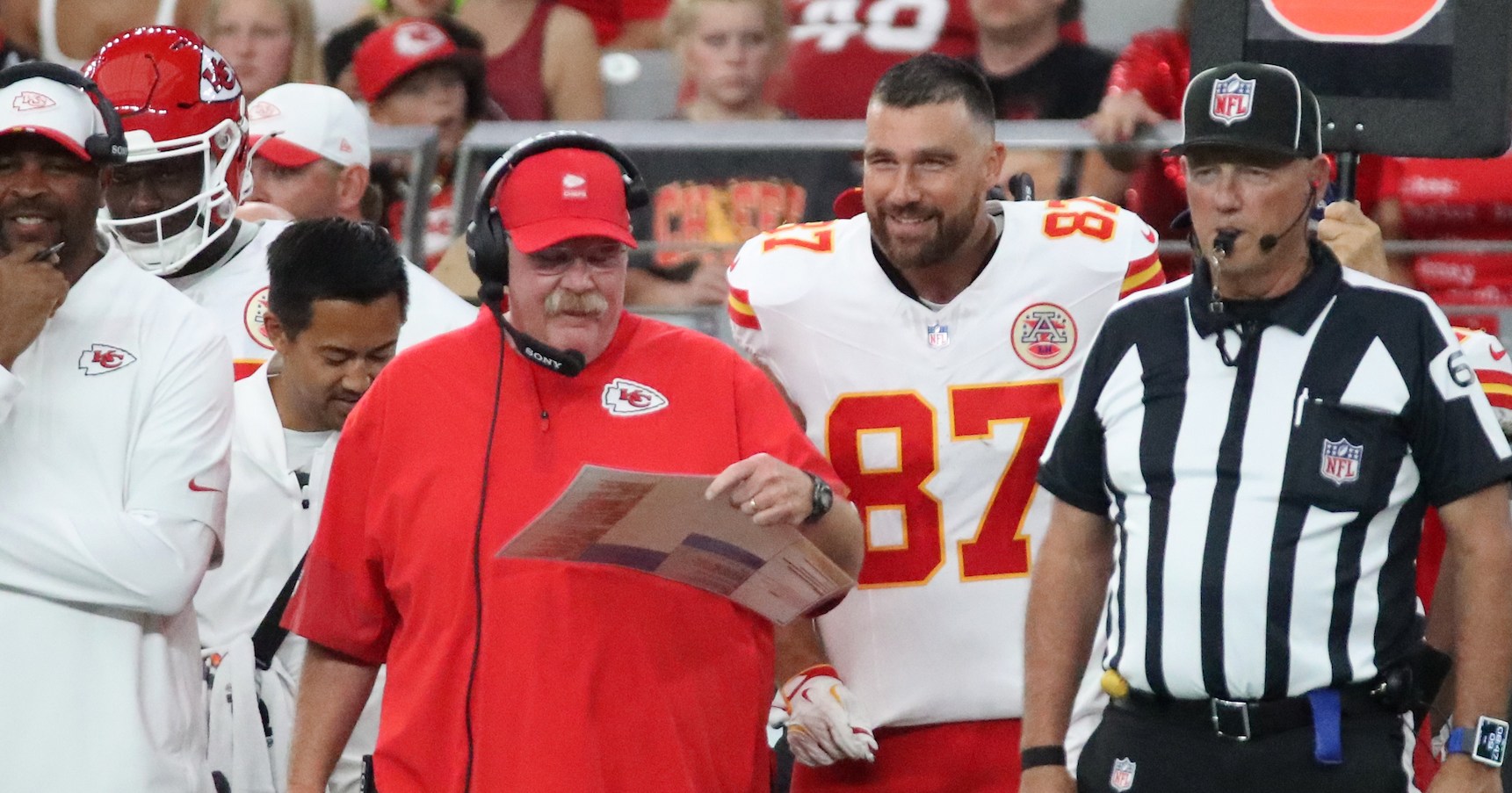 Travis Kelce Embraces Sideline Drama with Coach Andy Reid