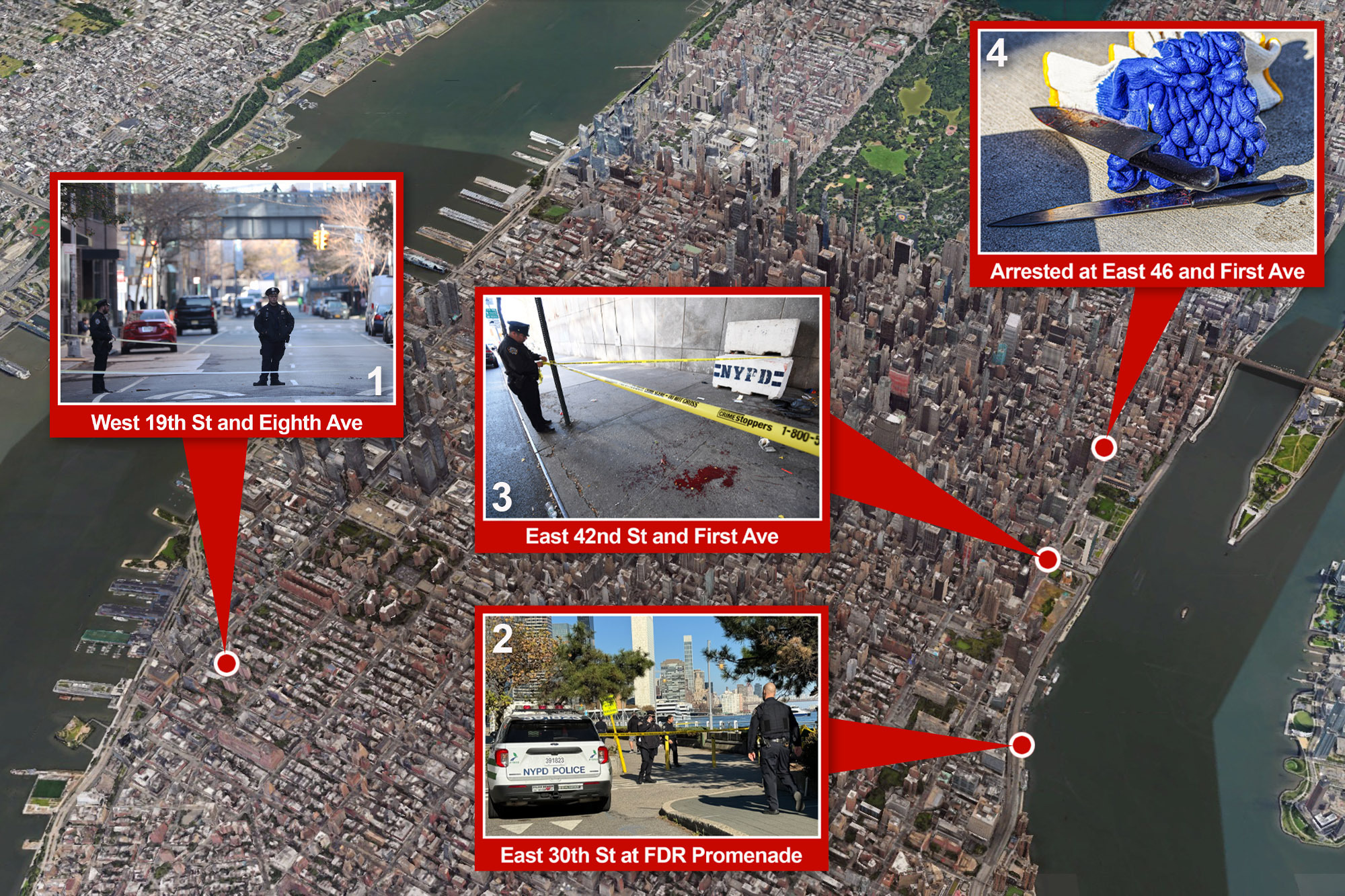 Maniac's NYC Stabbing Spree Leaves 2 Dead and 1 Critical