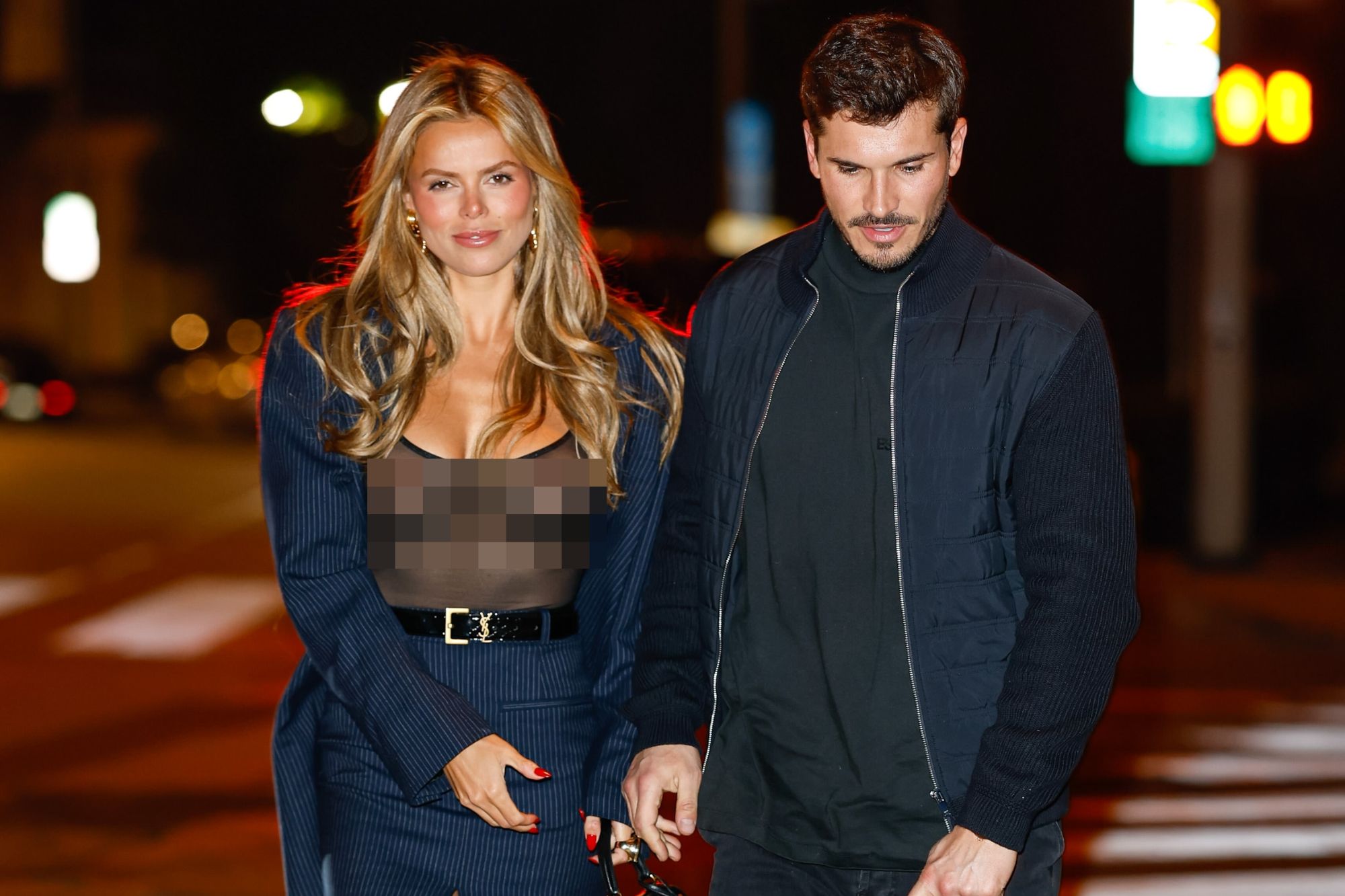 Brooks Nader Stuns in Sheer Top on Date Night with Gleb Savchenko